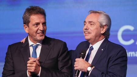 Alberto Fernández y Sergio Massa. Foto: NA.