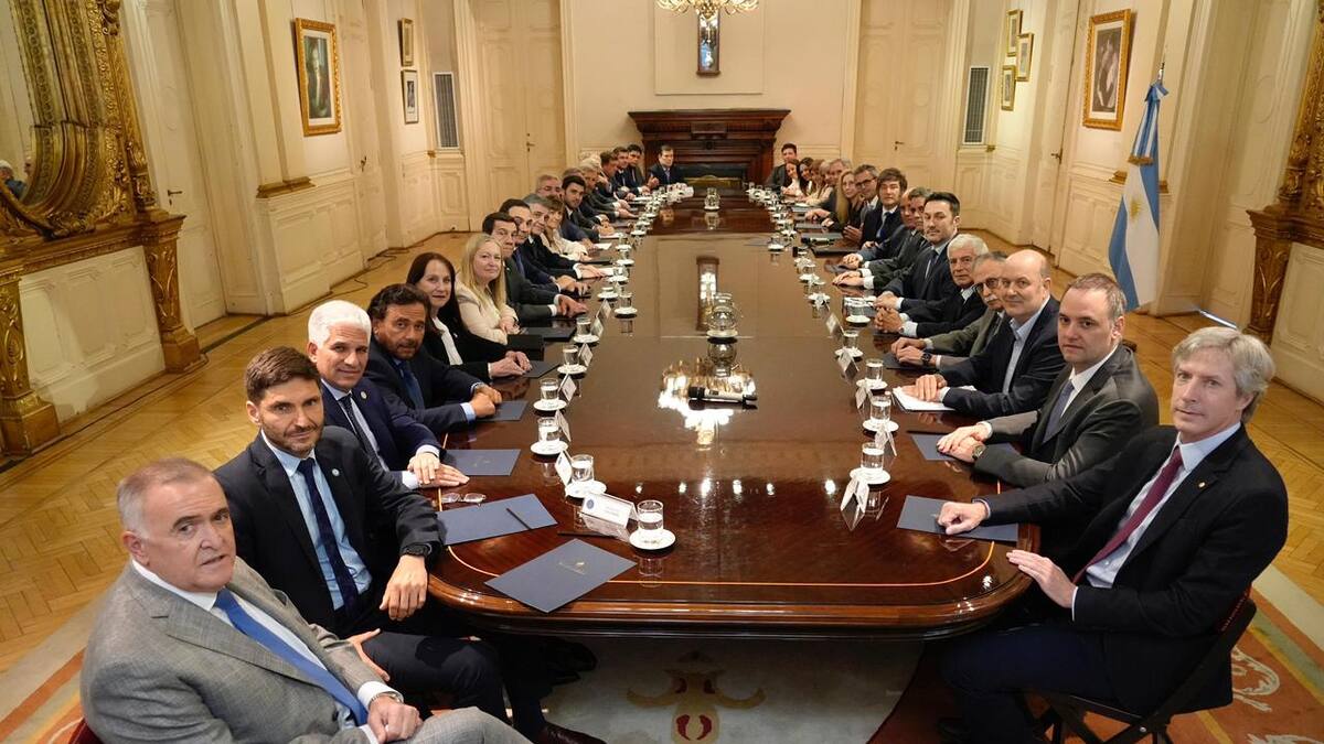 Reunión de Javier Milei con gobernadores.