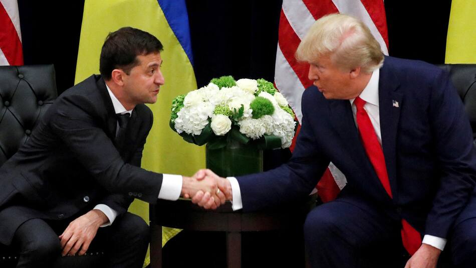 Encuentro de Volodimir Zelenski y Donald Trump en 2019. Foto: REUTERS.