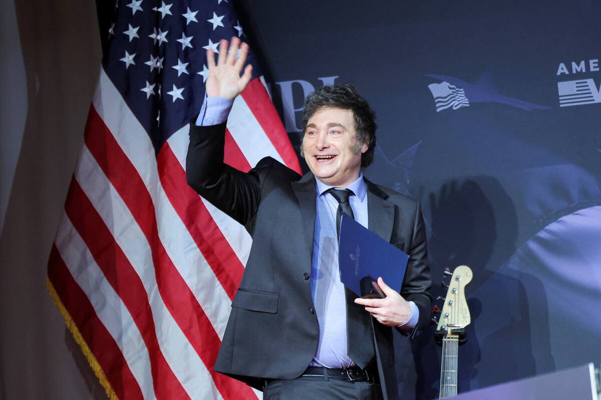 Javier Milei en Estados Unidos. Foto: Reuters.