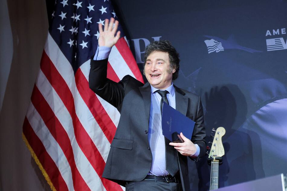 Javier Milei en Estados Unidos. Foto: Reuters.