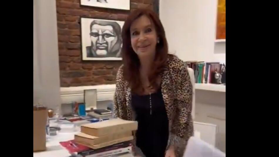 Cristina Kirchner en Instituto Patria. Foto: captura de video