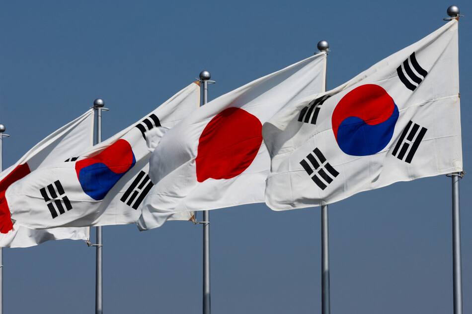 Japón y Corea del Sur. Foto: Reuters.