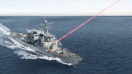 El sistema de láser de la Armada de Estados Unidos. Foto: Lockheed Martin