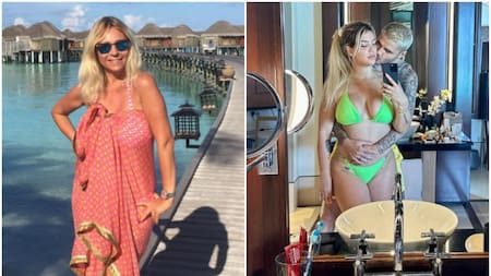 Ana Roselfeld y Mauro Icardi y Wanda Nara. Fotos: Instagram/ana.rosenfeld - mauroicardi