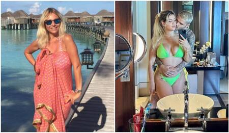 Ana Roselfeld y Mauro Icardi y Wanda Nara. Fotos: Instagram/ana.rosenfeld - mauroicardi