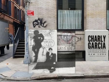 La esquina de Nueva York donde se sacó la foto del disco "Clics modernos". Foto: redes sociales