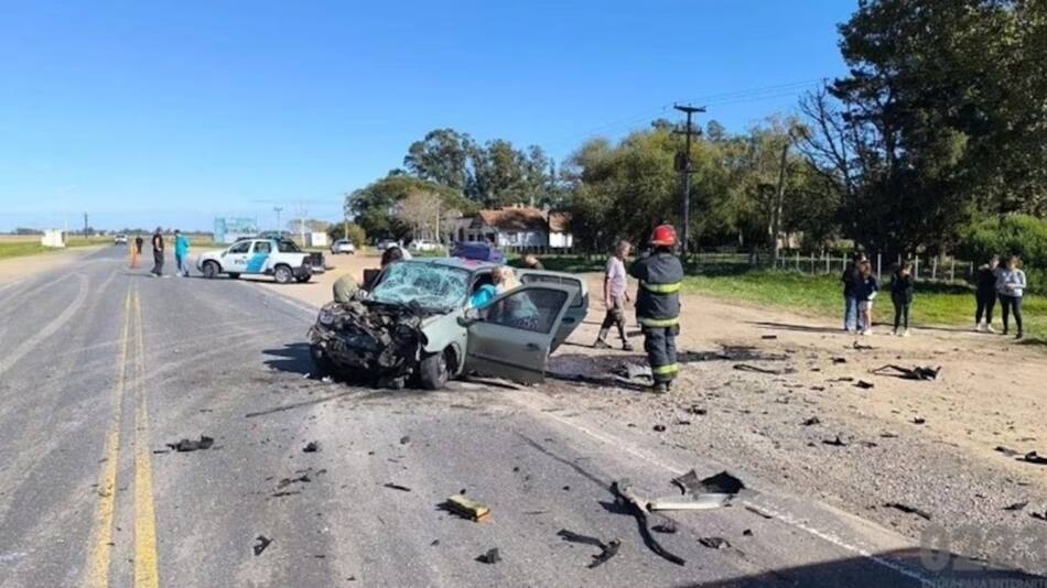Violento accidente en Ruta 88. Foto: Policía.