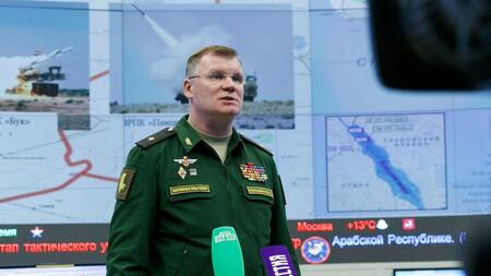 Ígor Konashénkov, portavoz del Ministerio de Defensa Ruso. Foto: EFE