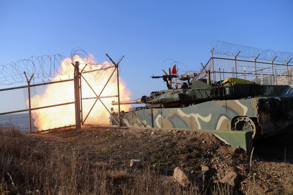 Ejercicios militares de Corea del Sur en respuesta a Corea del Norte. Foto: Reuters.