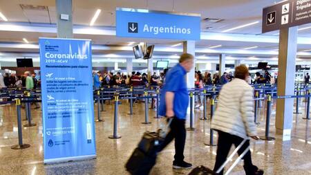 Coronavirus en Argentina, aeropuerto, controles, NA