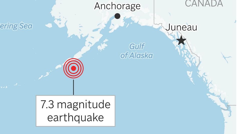 Terromoto y alerta de tsunami en Alaska.