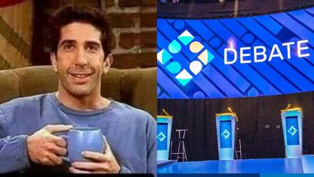 Memes del debate presidencial. Fotos: Twitter y Télam.