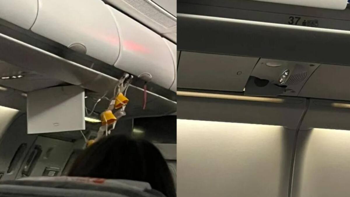 Turbulencias en avión de Aerolíneas Argentinas. Foto: Twitter/adrianceitor_
