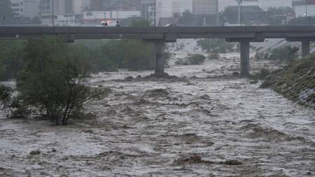 Tormenta tropical Alberto en México. Foto: EFE.