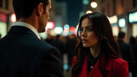 Pareja, discusión, seriedad. Foto: Freepik AI.