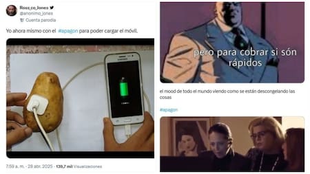 Memes apagón en Europa. Foto: X.