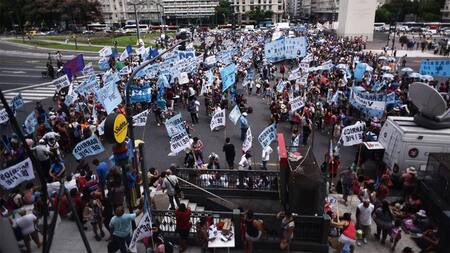 Protesta en el Obelisco
