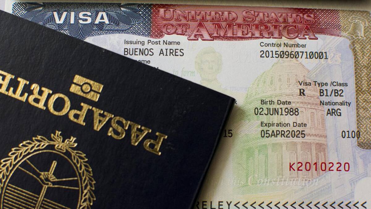 VISA estadounidense.