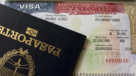 VISA estadounidense.