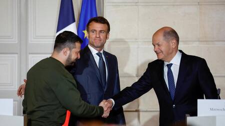 Zelenski llegó a París para su reunión con Macron y Scholz. EFE