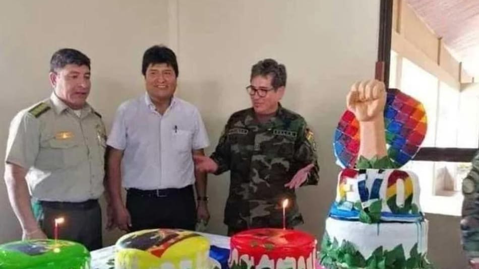 Yuri Calderón, Evo Morales y Maximiliano Dávila, Foto: Página Siete