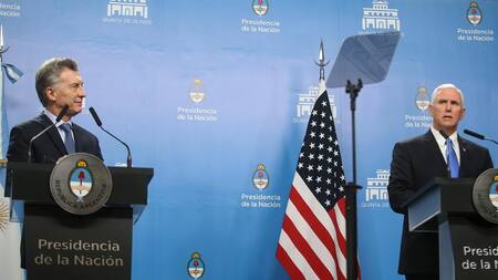 Mauricio Macri y Mike Pence