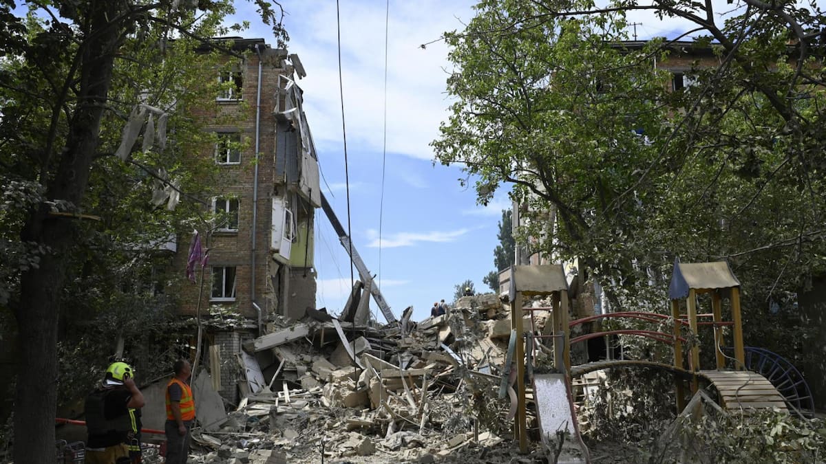 Ataque de Rusia en Kiev, Ucrania. Foto: EFE.