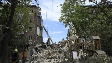 Ataque de Rusia en Kiev, Ucrania. Foto: EFE.