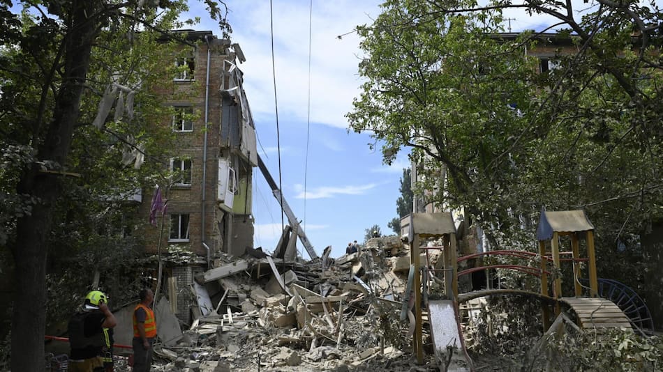 Ataque de Rusia en Kiev, Ucrania. Foto: EFE.