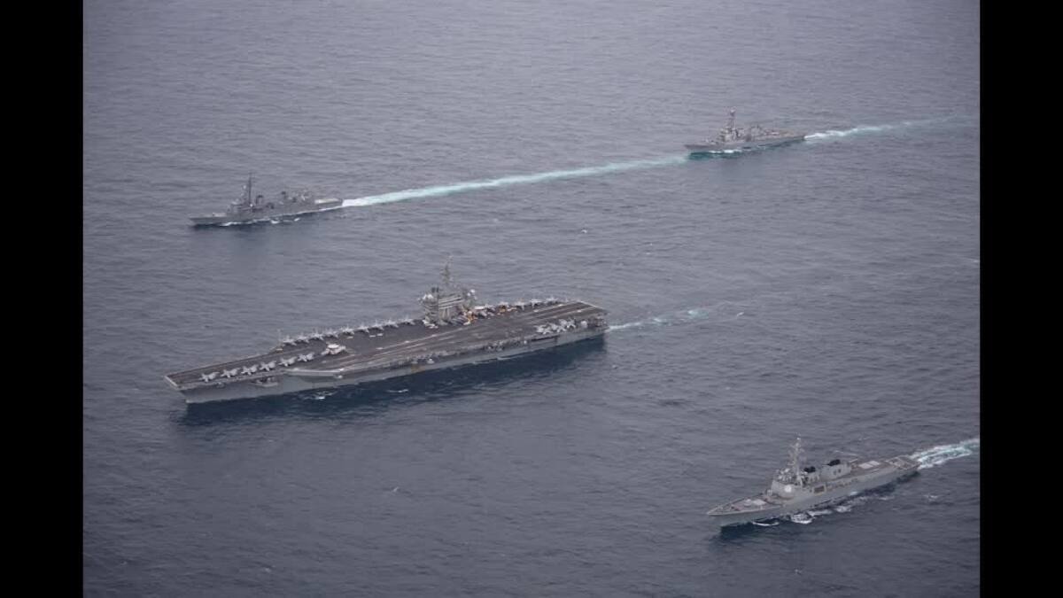 Ejercicios navales conjuntos. Foto: Reuters