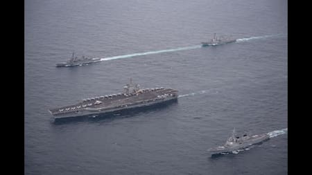 Ejercicios navales conjuntos. Foto: Reuters