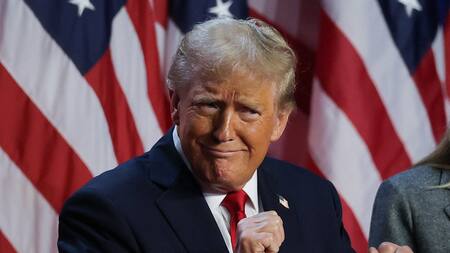 Donald Trump tras la victoria en las elecciones en Estados Unidos. Foto: Reuters.