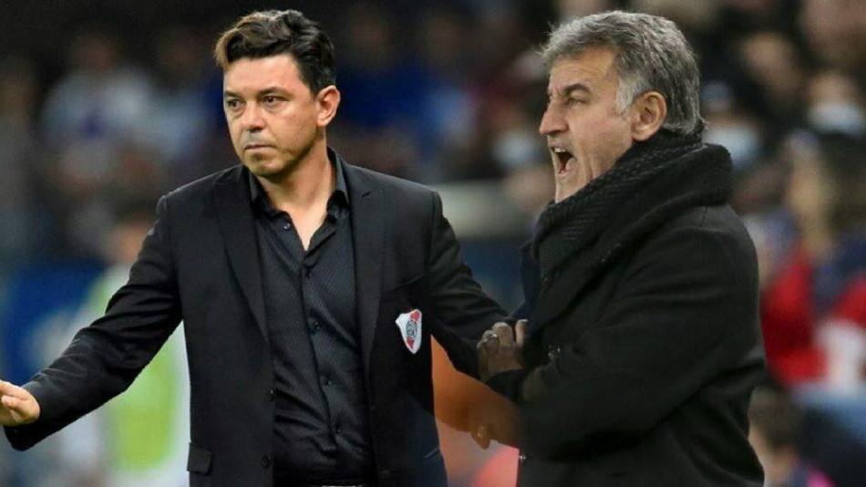 Marcelo Gallardo y Christophe Galtier. Foto: internet.