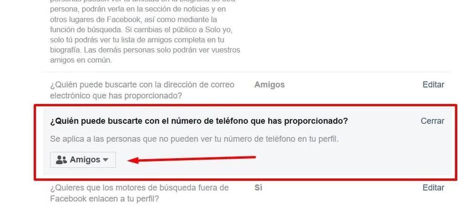 Facebook, teléfono celular