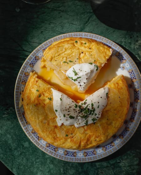 Tortilla de papa. Foto Instagram @condarco_