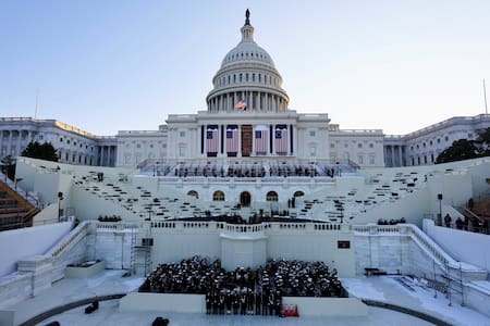 El Capitolio se prepara para la asunción de Donald Trump. Foto: Reuters