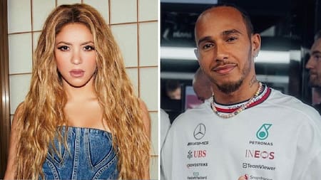 Shakira y Lewis Hamilton. Foto: captura redes.