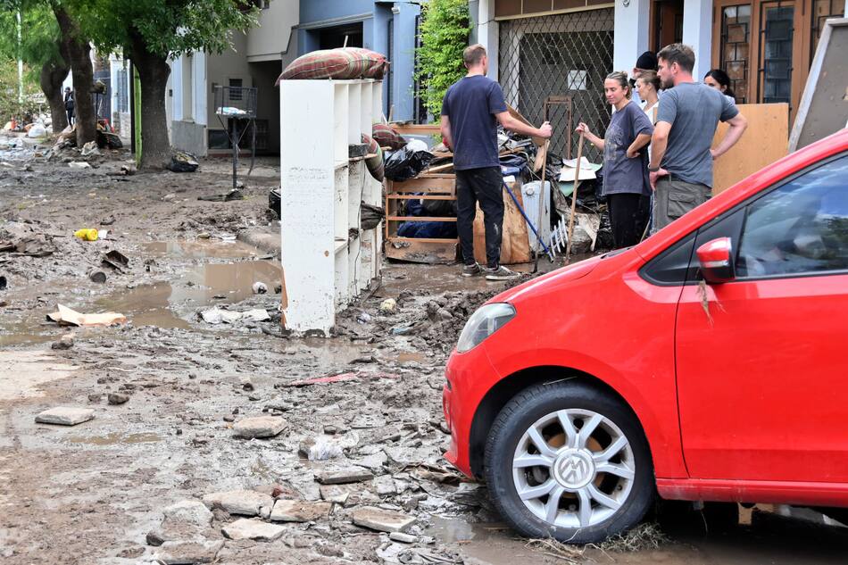 Temporal en Bahía Blanca. Foto: NA (José Scalzo)