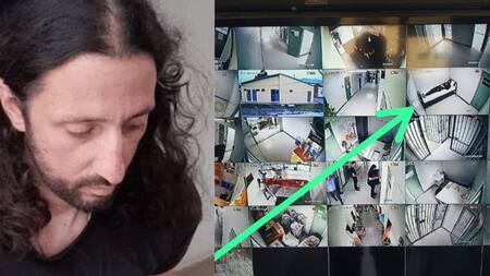 Pablo Laurta en su celda.