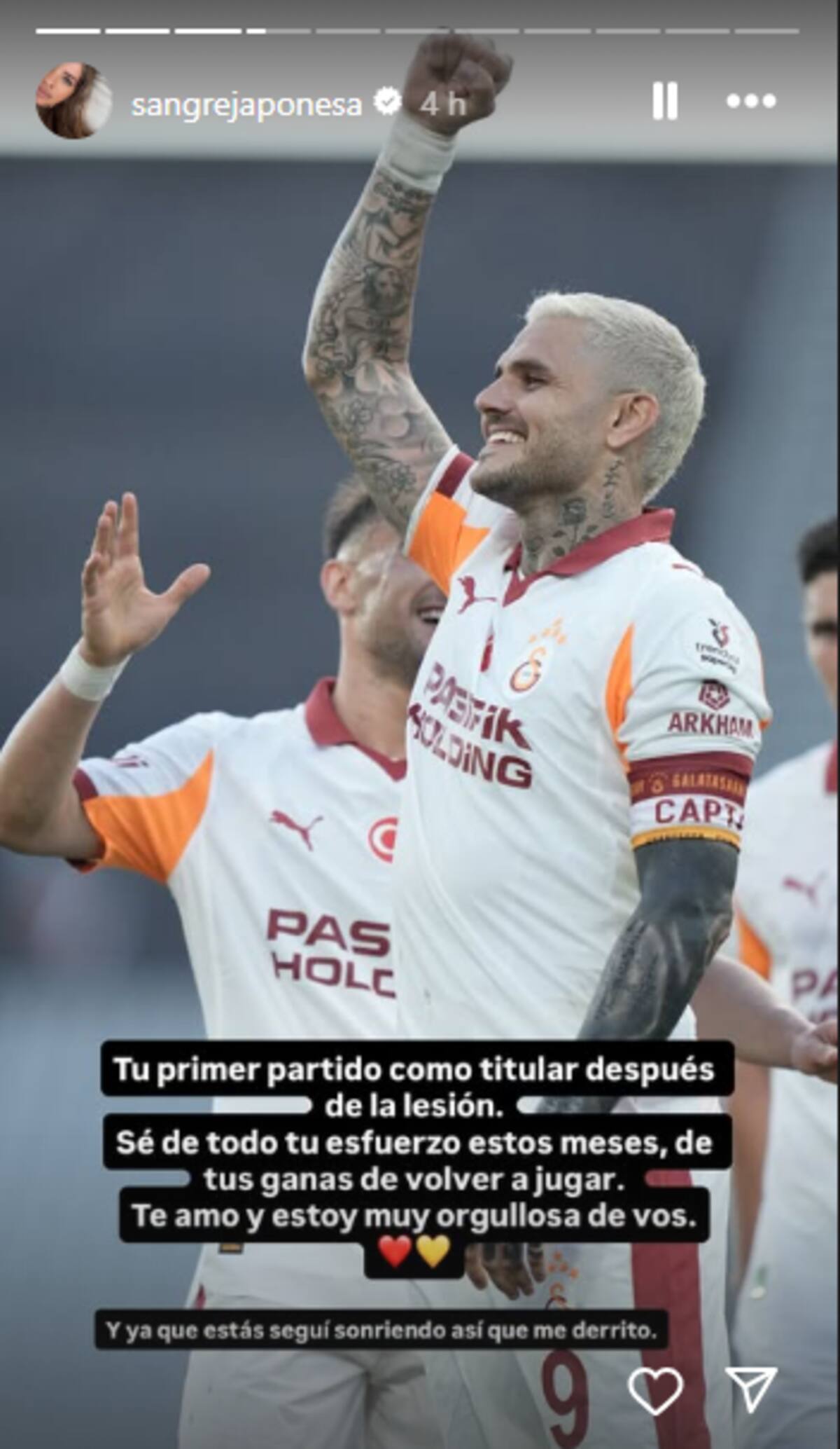 El mensaje de la China Suárez para Mauro Icardi.