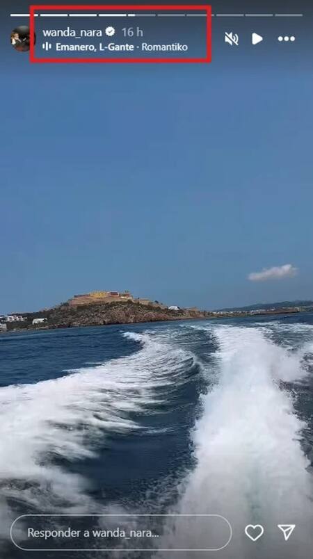 El guiño de Wanda Nara a L-Gante desde su habitación de hotel en Ibiza Fotografía: Agencia Noticias Argentinas / redes