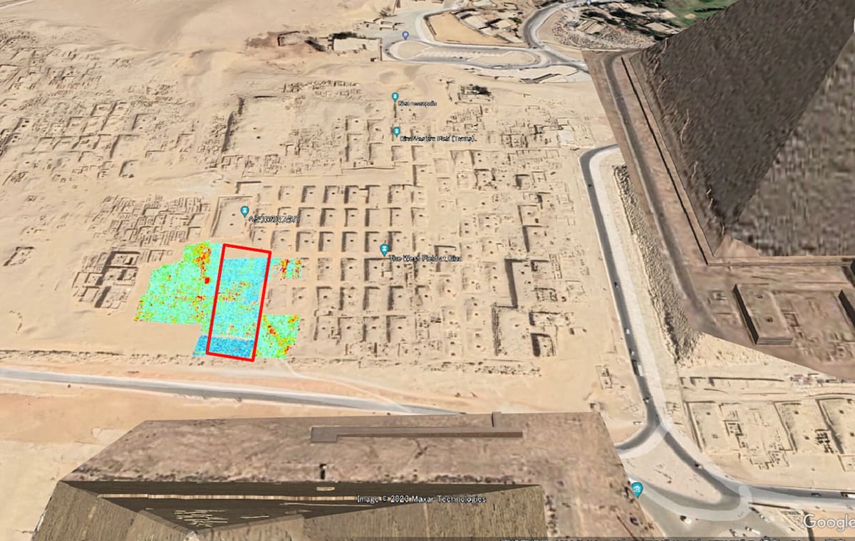 Localización de la zona donde se realizó el hallazgo. Foto: Archaeological Prospection.
