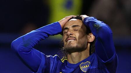 Edinson Cavani en Boca. Foto: NA.