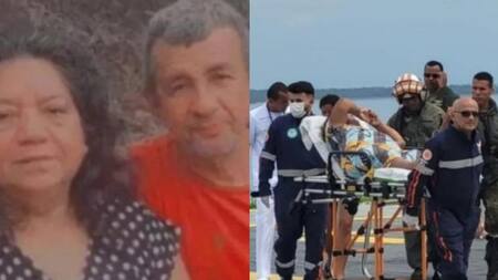 María das Gracas Mota Bernado junto a su esposo José Nilson de Souza Bernado. Foto: Twitter.