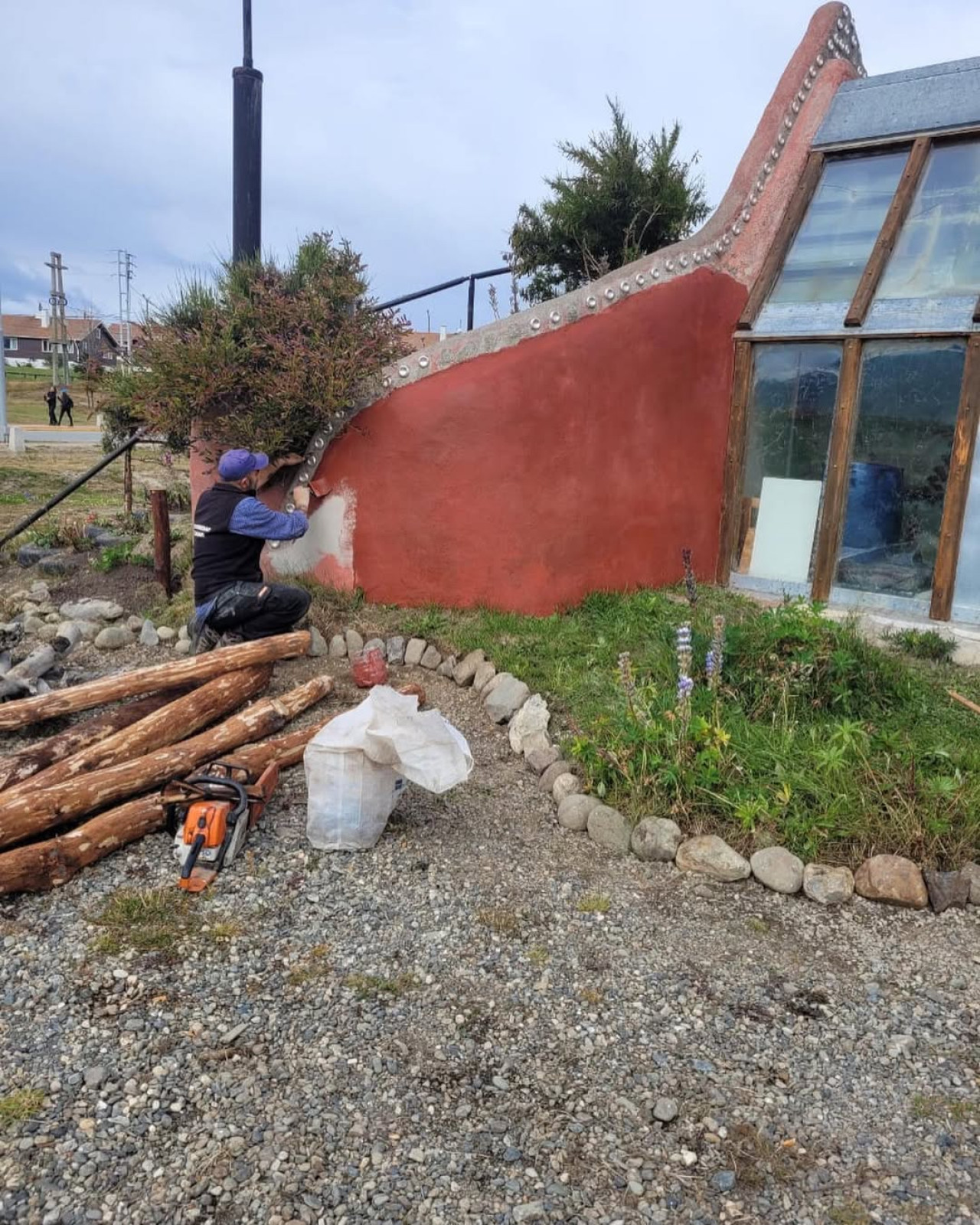 Vivienda sustentable Nave Tierra, en Ushuaia. Foto: Instagram/navetierraushuaia
