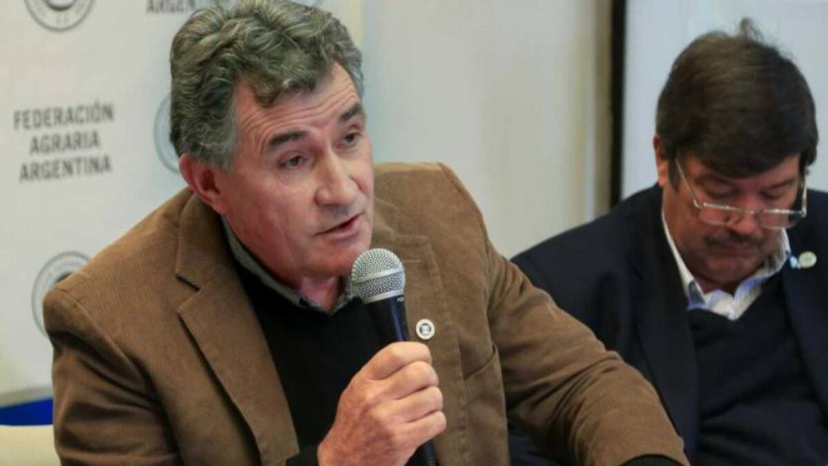 El presidente de la Federación Agraria Argentina, Carlos Achetoni. Foto: NA.