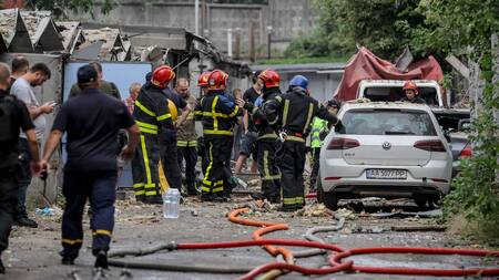 Ataques sobre Kiev. Foto: EFE.