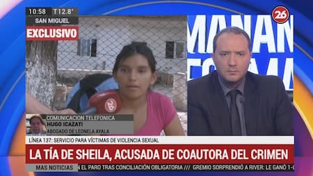 Abogado de la tía de Sheila: "Ella hoy apunta al esposo, no tuvo nada que ver"