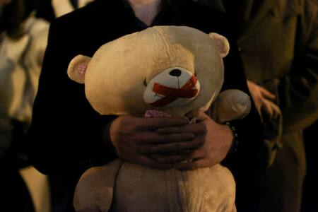 Marcha contra Novák en Hungría. Foto: Reuters.